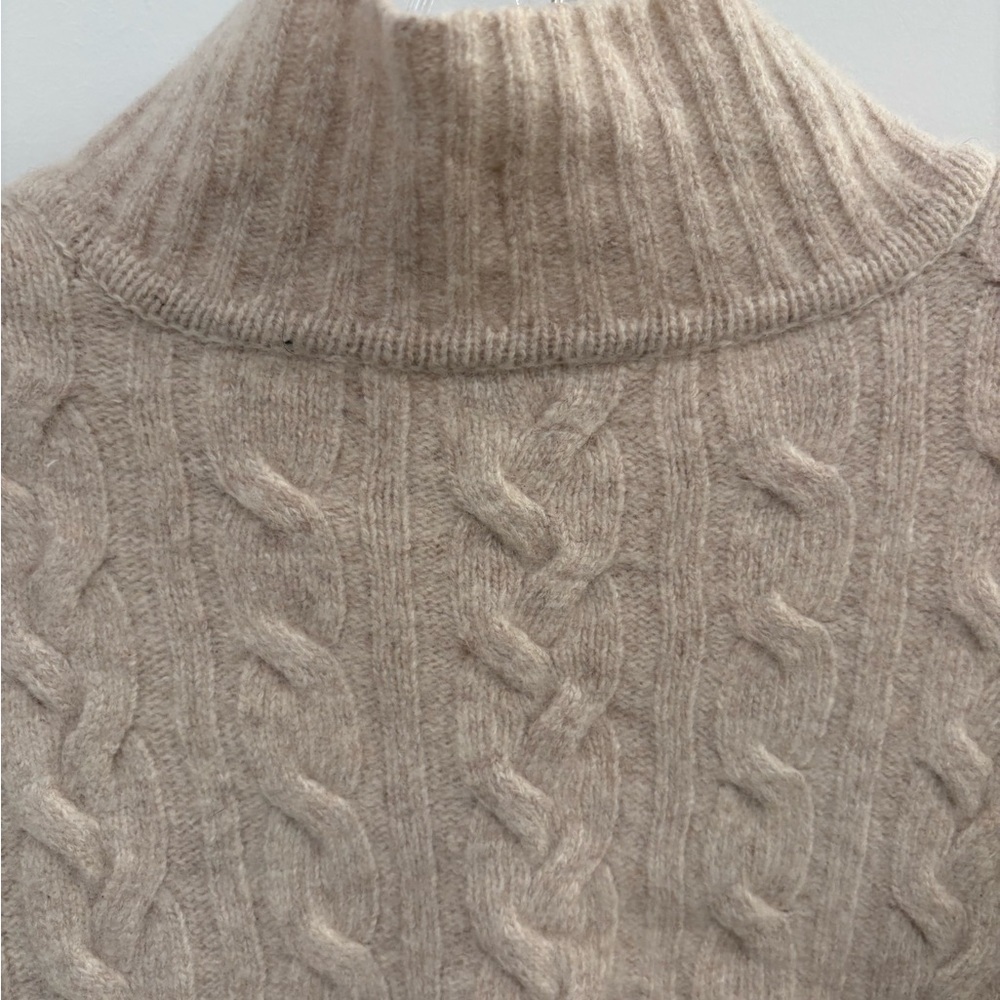 J. Jill Mock Neck Wool Blend Cable Knit Sweater Size XL see measurements - Picture 9 of 11
